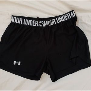 under armour black shorts
